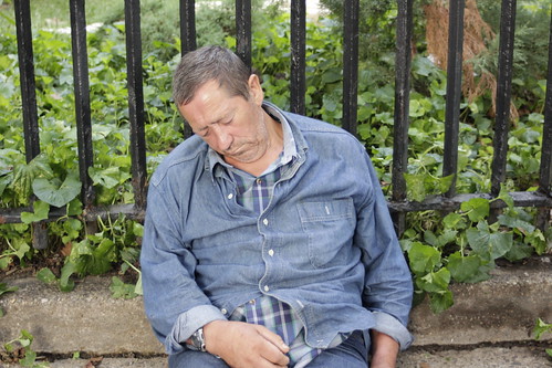 sleeping man photo